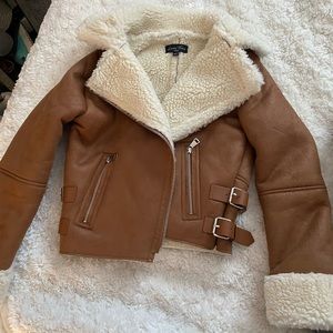 Moto shearling jacket